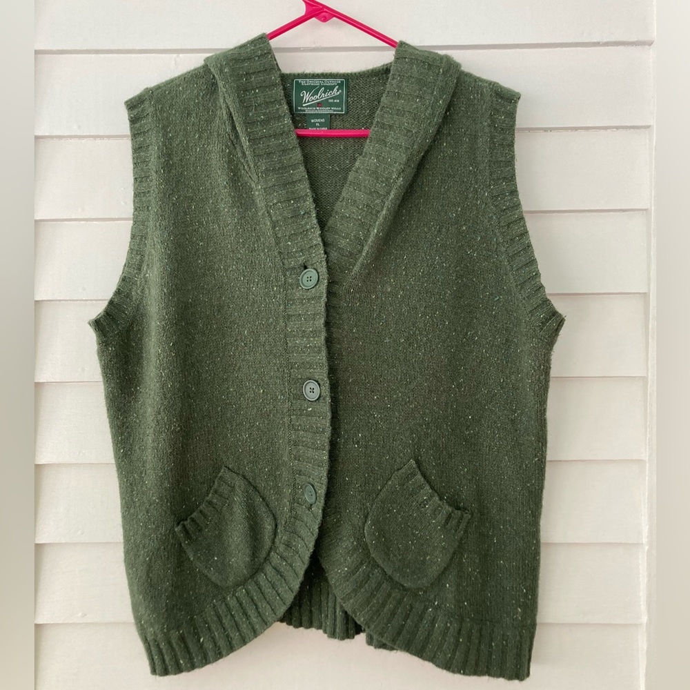 Woolrich | Angora Blend Hooded Sweater Vest Size XL